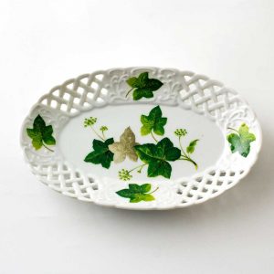 bandeja oval porcelana ivy