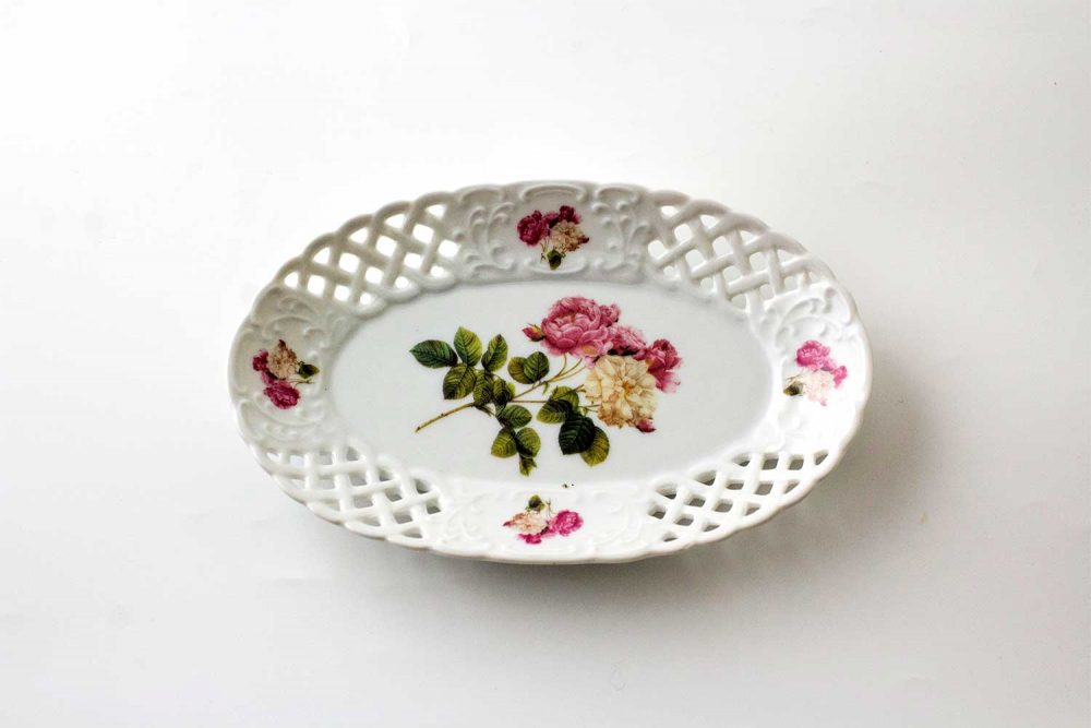 bandeja oval porcelana rosa capitolia