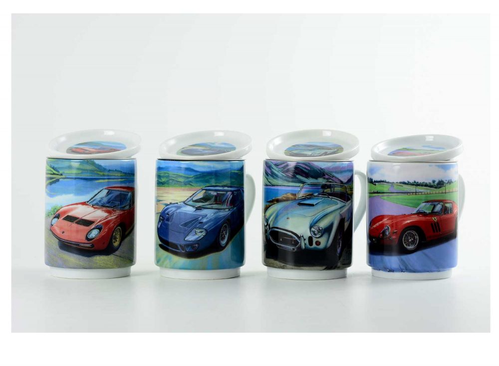 taza te porcelana coches modernos