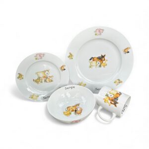 Vajilla Infantil 4 piezas Granja Naif