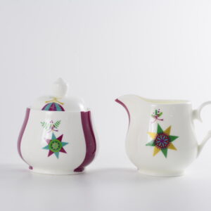 Juego Azucarero y Lechera 300ml.  Bolas de Navidad